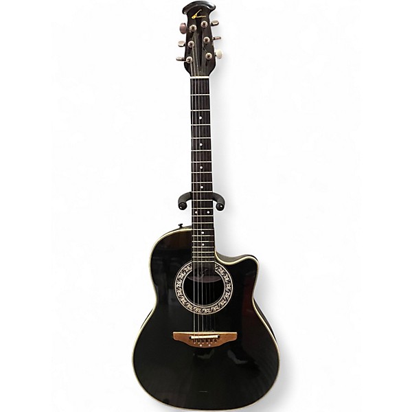 Used Ovation 4861 BALLADEER Black Acoustic Electric Guitar
