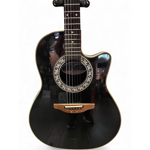 Used Ovation 4861 BALLADEER Black Acoustic Electric Guitar