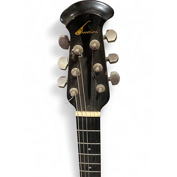 Used Ovation 4861 BALLADEER Black Acoustic Electric Guitar