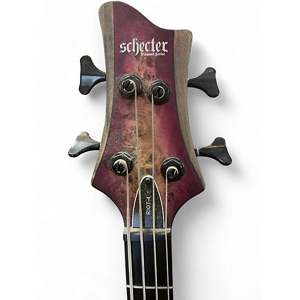 Used Schecter Guitar Research Riot 4 String Natural Electric Bass Guitar