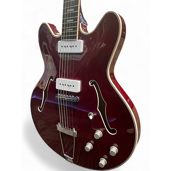 Used VOX BC V90 Maroon Hollow Body Electric Guitar