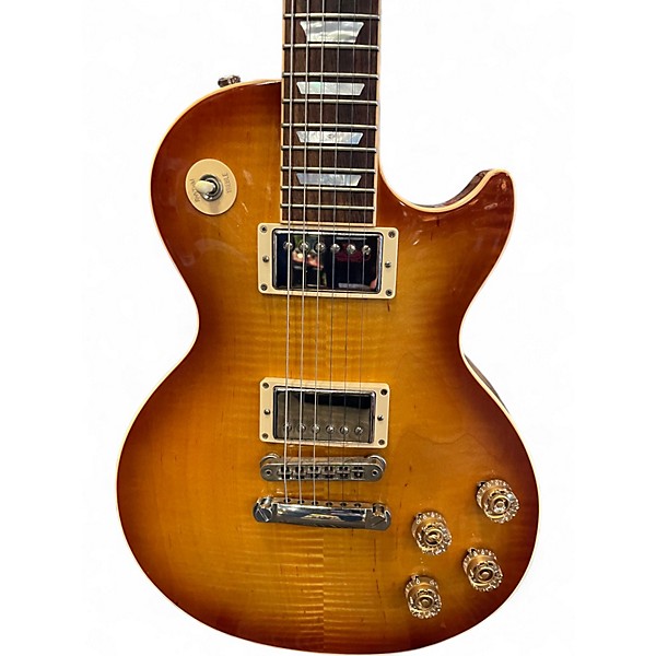 Used 2015 Gibson Les Paul Traditional 2015 Iced Tea Burst Solid Body Electric Guitar