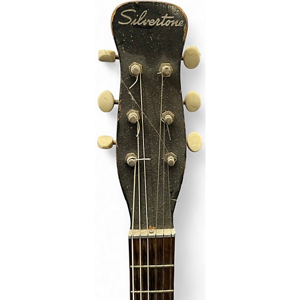 Vintage 1950s Silvertone U2 Black Solid Body Electric Guitar