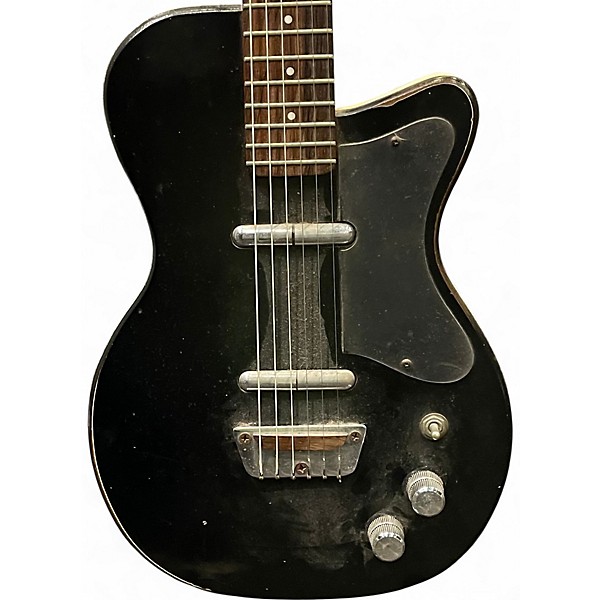 Vintage 1950s Silvertone U2 Black Solid Body Electric Guitar