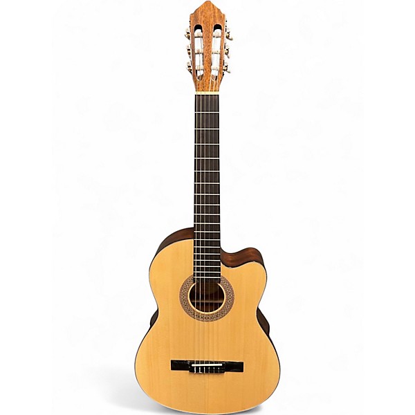 Used Lucero LC100CE Natural Classical Acoustic Electric Guitar