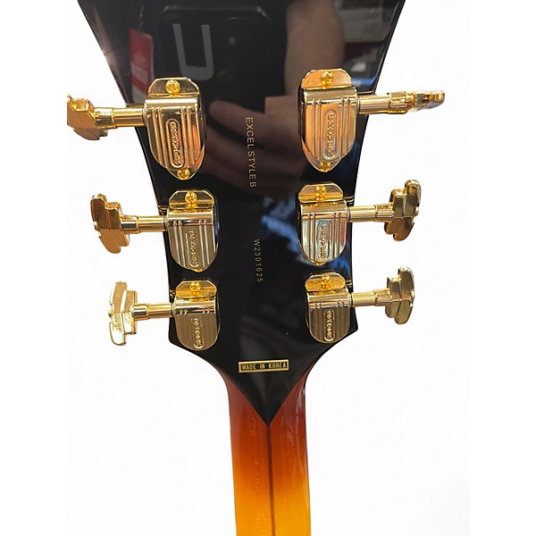 Used D'Angelico USA Master Built Style B Iced Tea Hollow Body Electric Guitar