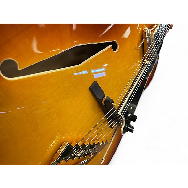 Used D'Angelico USA Master Built Style B Iced Tea Hollow Body Electric Guitar