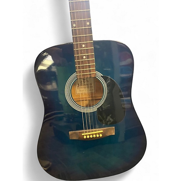 Used Johnson jg-620-b Blue Acoustic Guitar
