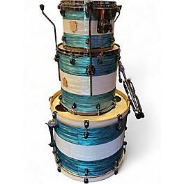 Used SJC Drums 3 Piece CUSTOM 3 PIECE Ocean Turquoise Drum Kit