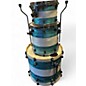Used SJC Drums 3 Piece CUSTOM 3 PIECE Ocean Turquoise Drum Kit