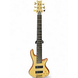 Used Schecter Guitar Research Stiletto Custom 6 String satin natural Electric Bass Guitar