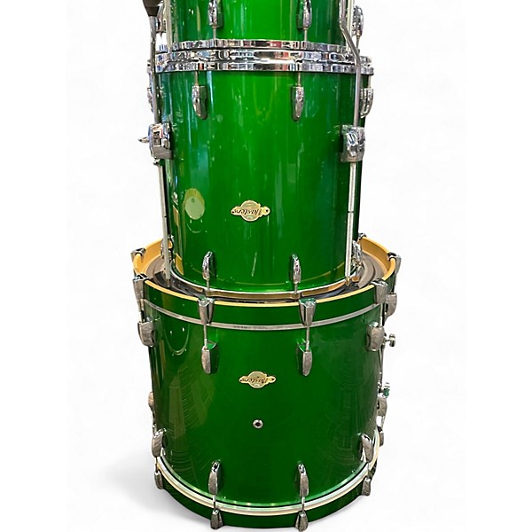 Used Pearl 5 Piece Masters MCX Series shamrock Drum Kit