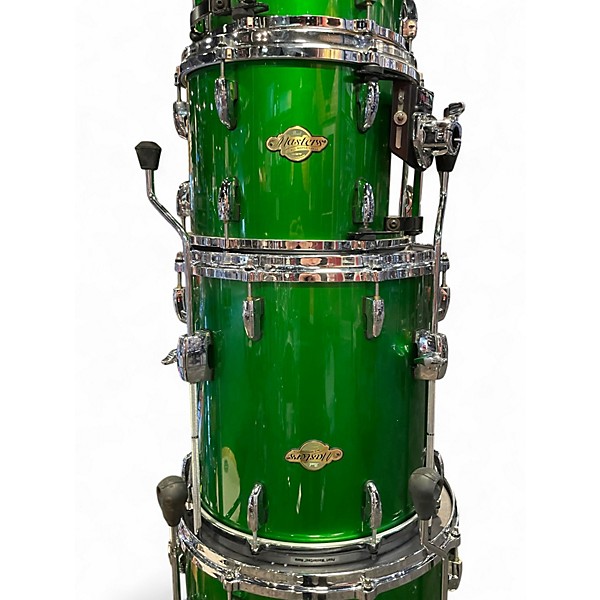 Used Pearl 5 Piece Masters MCX Series shamrock Drum Kit