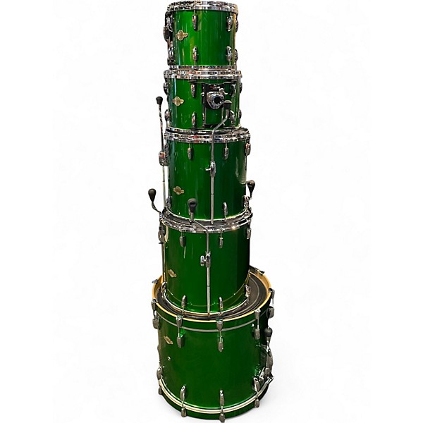 Used Pearl 5 Piece Masters MCX Series shamrock Drum Kit