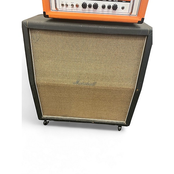 Vintage 1969 Marshall Basketweave Slant-Front 4x12 Guitar Cabinet
