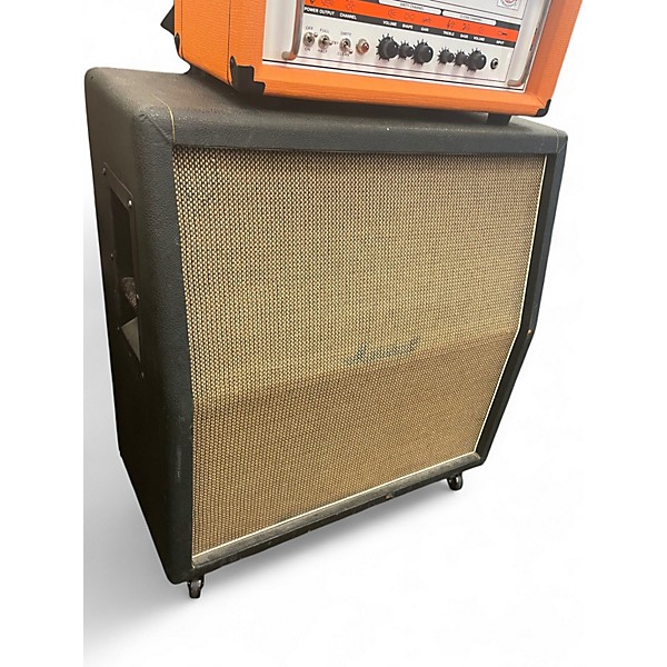 Vintage 1969 Marshall Basketweave Slant-Front 4x12 Guitar Cabinet