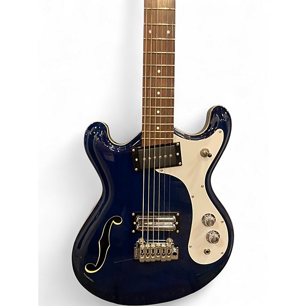 Used Danelectro 66BT Trans Blue Baritone Guitars