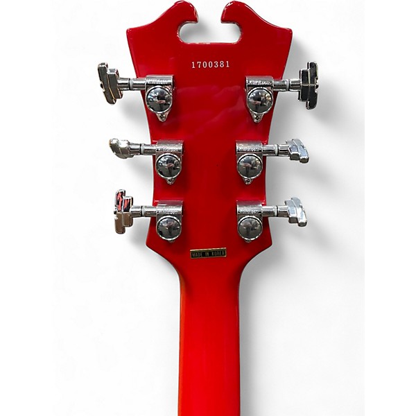 Used Eastwood Bill Nelson Astroluxe Cadet CREAM AND FIESTA RED Hollow Body Electric Guitar