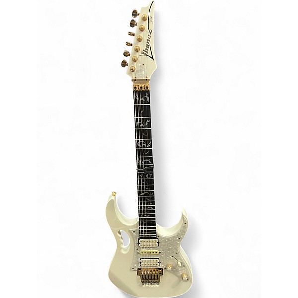 Used Ibanez jem j craft white and gold  white and gold Solid Body Electric Guitar