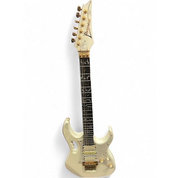 Used Ibanez jem j craft white and gold  white and gold Solid Body Electric Guitar