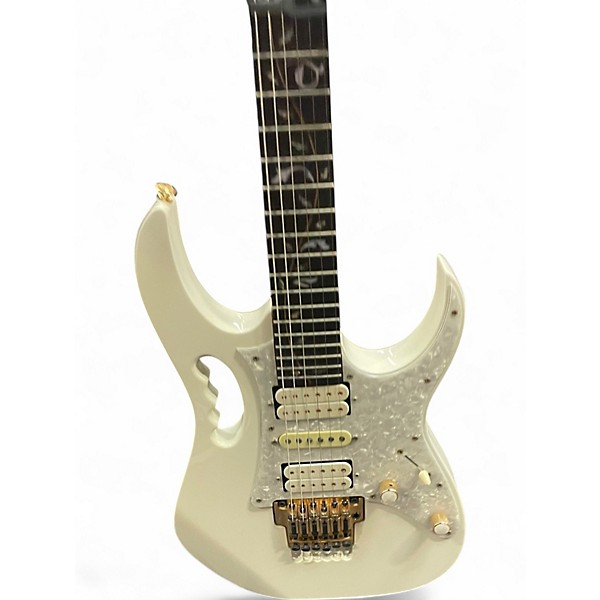 Used Ibanez jem j craft white and gold  white and gold Solid Body Electric Guitar