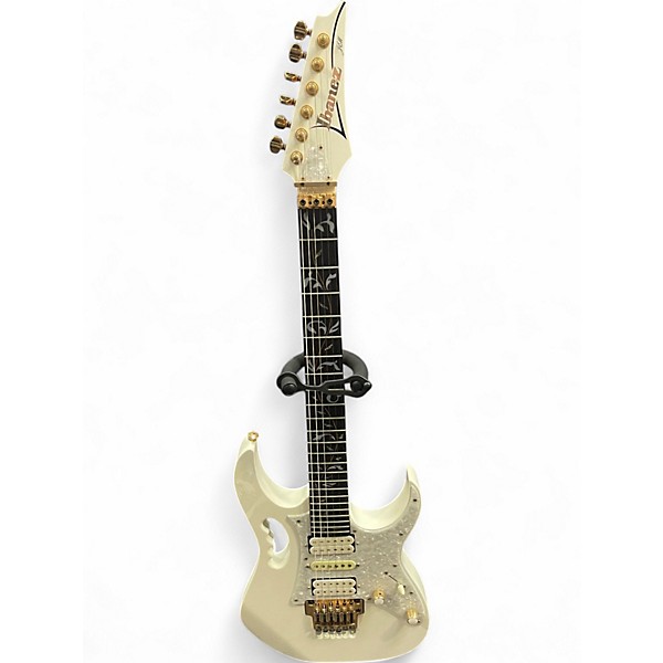 Used Ibanez jem j craft white and gold  white and gold Solid Body Electric Guitar