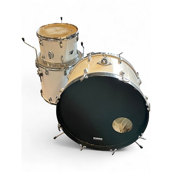 Used Ludwig 3 Piece rocker White Drum Kit