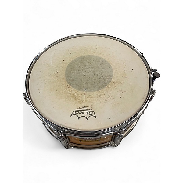 Used Yamaha 14X5.5 wood shell snare Natural Drum