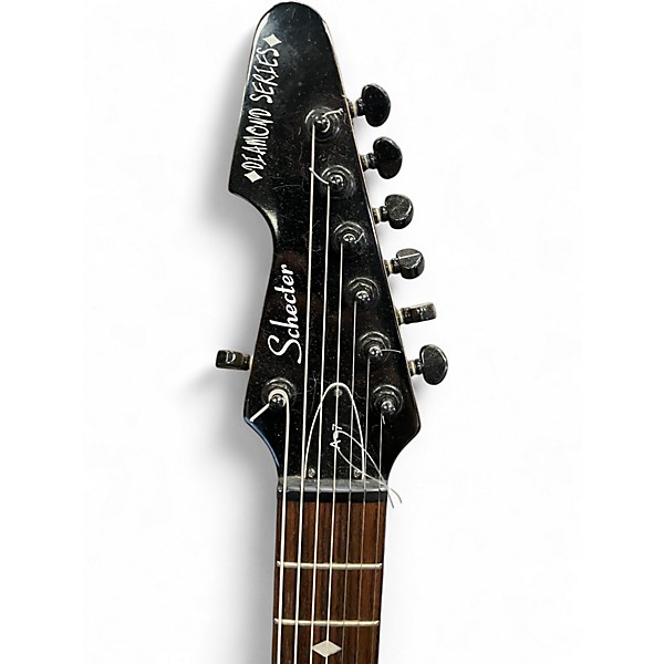 Used Schecter Guitar Research A7 Black Solid Body Electric Guitar