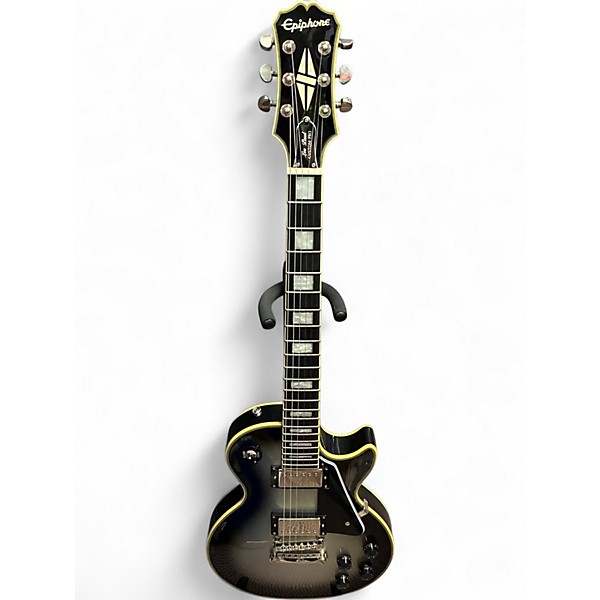 Used Epiphone Les Paul Custom Silverburst Solid Body Electric Guitar