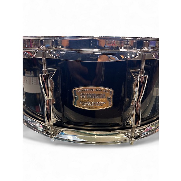 Used Yamaha 14in Stage Custom Snare Black Drum