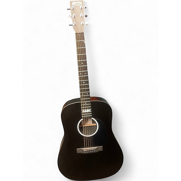 Used Martin DX Johnny Cash Black Acoustic Electric Guitar