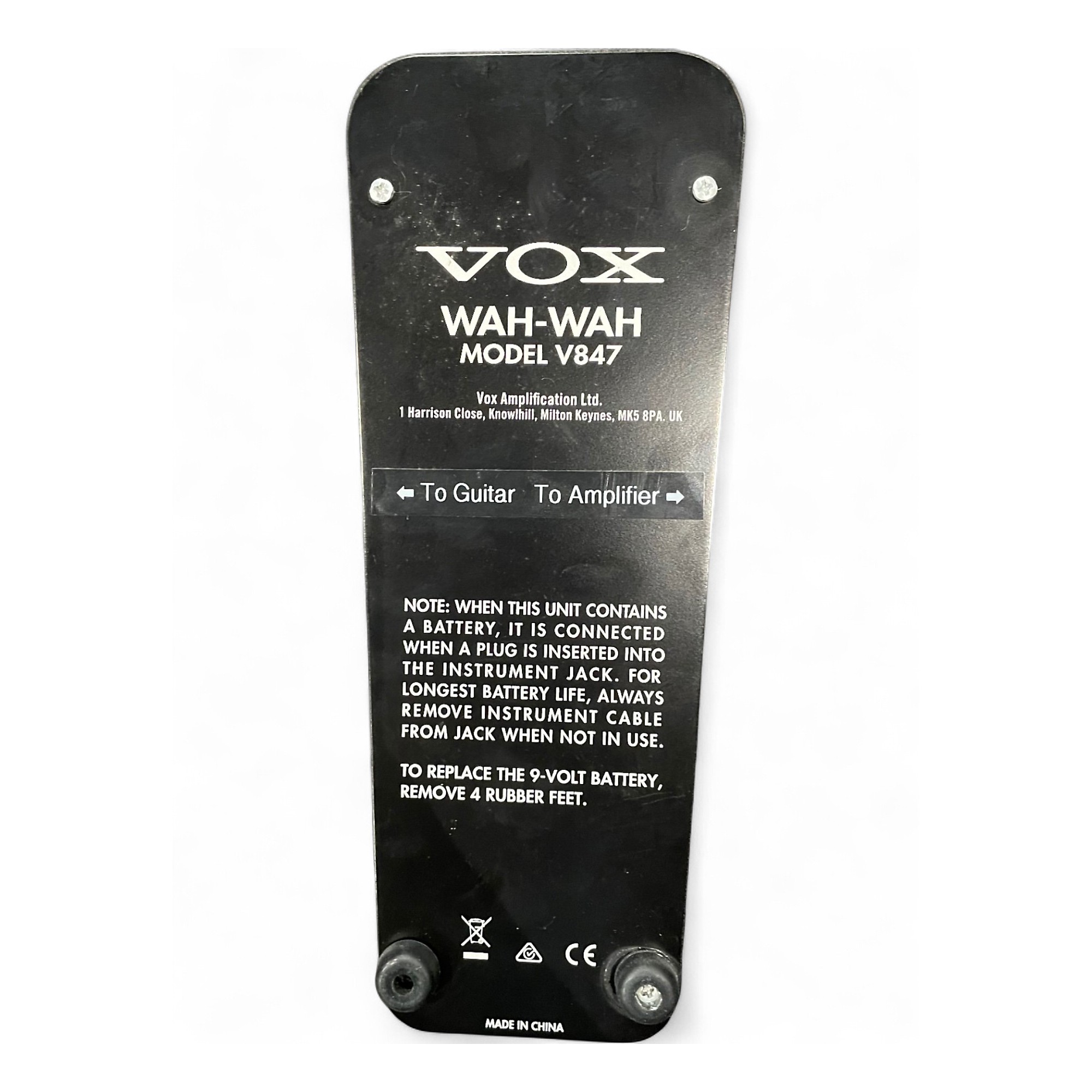 VOX ワウペダル V847 V847 Wah Pedal - Vox Amps