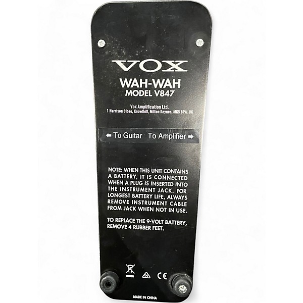 Used VOX V847 Reissue Wah Effect Pedal | Guitar Center
