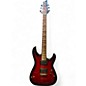 Used Schecter Guitar Research Demon 6 Crimson Red Burst Solid Body Electric Guitar