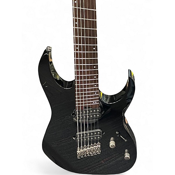 Used Ibanez RGMS7 Black Solid Body Electric Guitar
