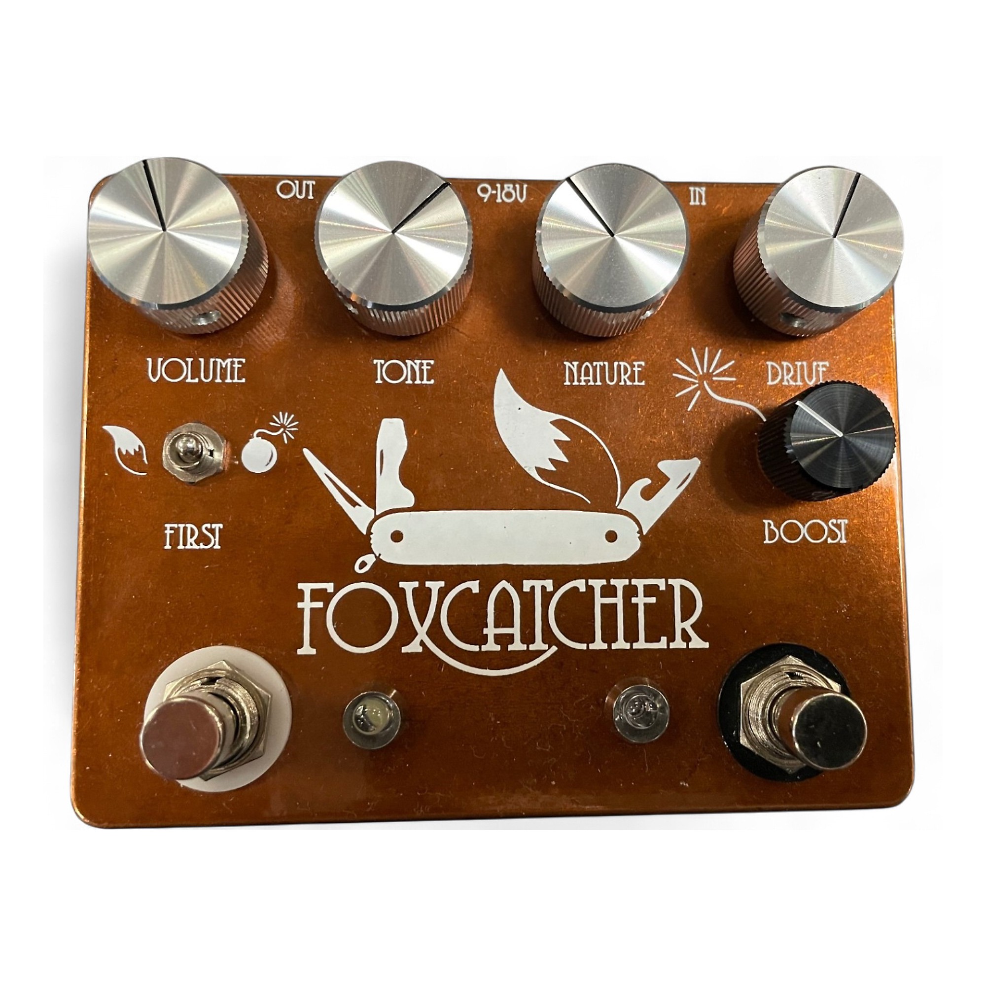 coppersound FOXCATCHER ギターエフェクター Foxcatcher Overdrive & Boost — CopperSound Pedals
