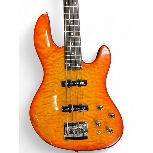 Used Fender Jazz Bass 24 4 String ORANGE BURST Electric Bass Guitar