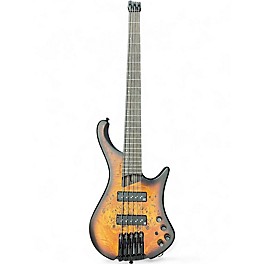 Used Ibanez EHB1505DEF Headless 5-String Dragon Eye Burst Flat Electric Bass Guitar