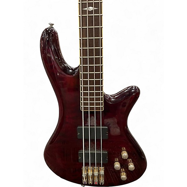 Used Schecter Guitar Research Elite 4 Wine Red Electric Bass Guitar