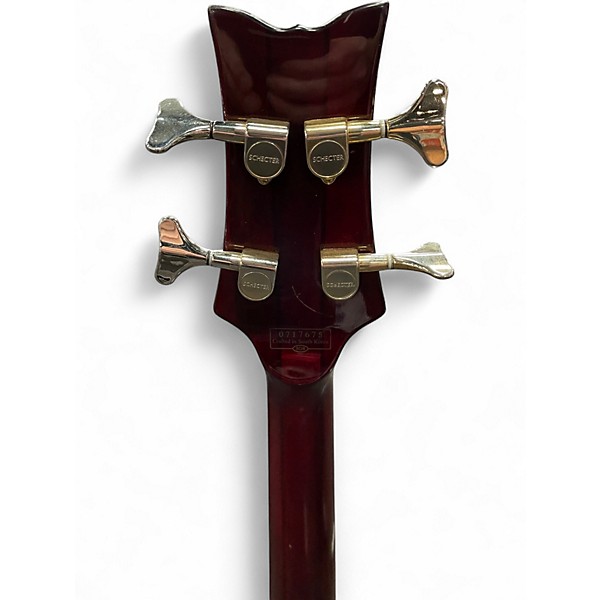 Used Schecter Guitar Research Elite 4 Wine Red Electric Bass Guitar