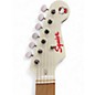 Used Squier Hello Kitty Stratocaster Single Hum Black With Kitty Pickguard Classic White Solid Body Electric Guitar