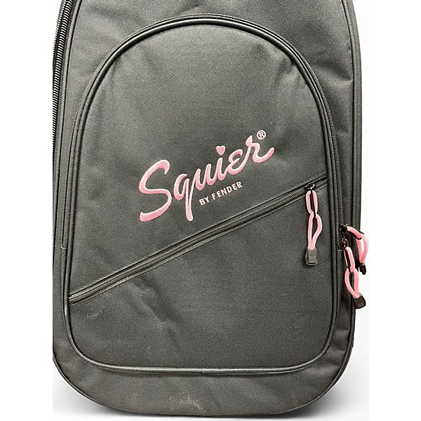 Used Squier Hello Kitty Stratocaster Single Hum Black With Kitty Pickguard Classic White Solid Body Electric Guitar