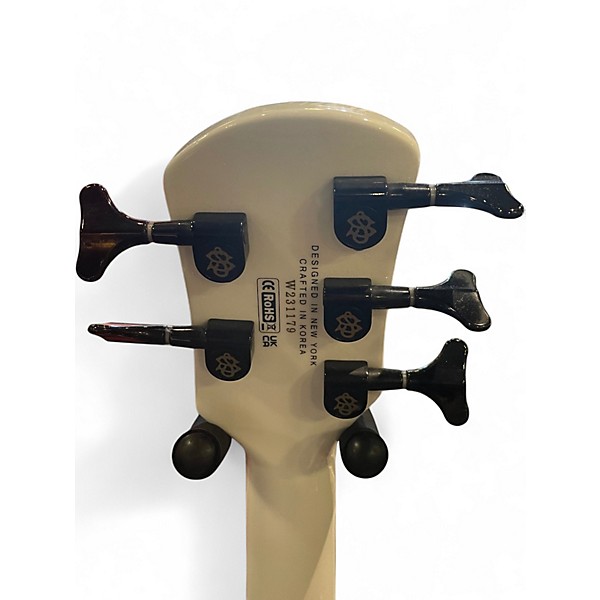 Used Spector ns ethos 5 Alpine White Electric Bass Guitar