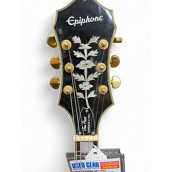 Used Epiphone Joe Pass Emperor II 2 Color Sunburst Hollow Body Electric Guitar