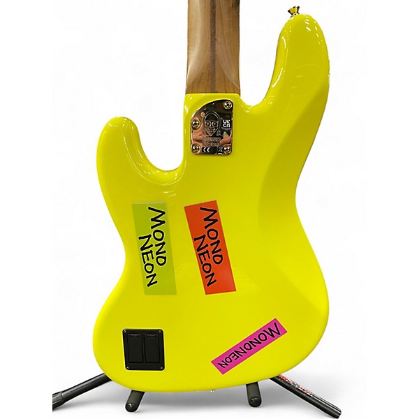 Used Fender MONO NEON JAZZ BASS NEON YELLOW Electric Bass Guitar