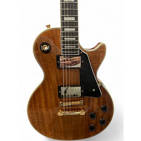 Used Epiphone Les Paul custom koa Natural Solid Body
