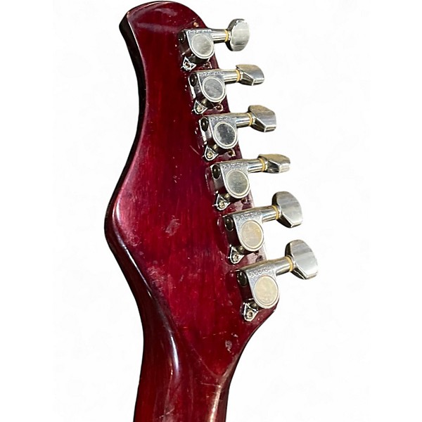 Used Hondo Deluxe Series 768 Crimson Red Burst Solid Body Electric Guitar