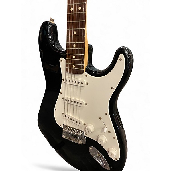 Used Fender SQUIER STRATOCASTER MIM Black Solid Body Electric Guitar