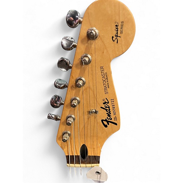 Used Fender SQUIER STRATOCASTER MIM Black Solid Body Electric Guitar